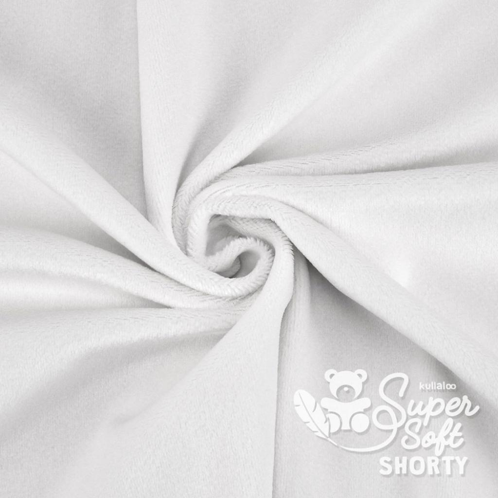Plüschstoff Shorty uni 75x100cm weiß – Kullaloo